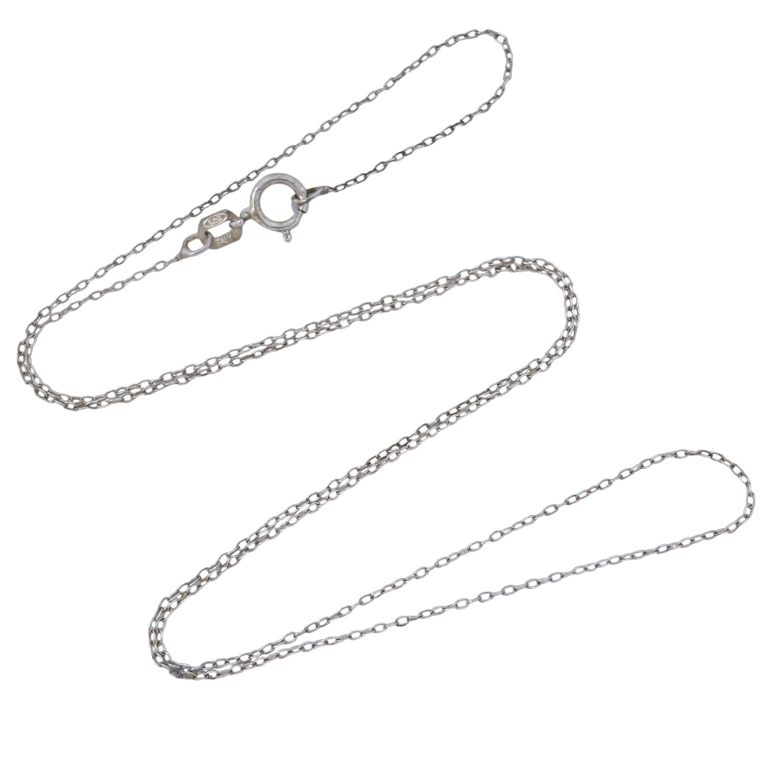 Italian Vintage Sterling Silver 925 Cable Link Chain Necklace  18